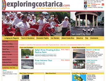 Tablet Screenshot of exploringcostarica.com